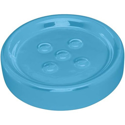 WENKO 19284100 mydelniczka Polaris Light Blue - mydelniczka, ceramika, 11 x 2,5 x 11 cm, jasnoniebieska