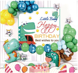Balony Urodzinowe Zestaw 47Szt Urodziny Dinozaur