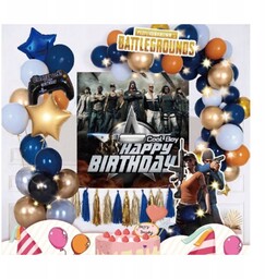 Balony Urodzinowe Dla Gracza Impreza Zestaw 63Szt