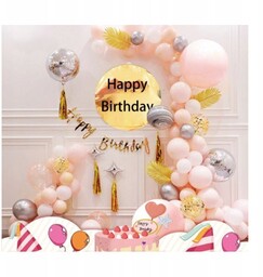 Balony Na Urodziny Urodzinowe Dekoracje 65Szt
