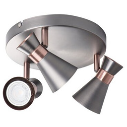 KANLUX Lampa sufitowa Mileno EL-3O ASR-AN Srebrno-miedziany