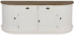 Komoda Brighton 4 drzwi + 2 szuflady white&natural, 210 x 50 x 86 cm