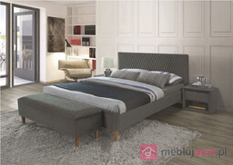 Łóżko AZURRO VELVET Signal Szary, 160x200