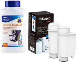 Zestaw Philips - Filtr Philips Intenza+ CA6702 2szt, Uniwersalny Odkamieniacz 250ml