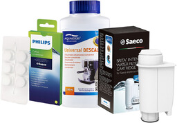 Zestaw Philips - Filtr Philips Intenza+ CA6702, Uniwersalny Odkamieniacz 250ml, Philips CA6704/10 Tabletki Czyszczące