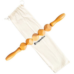 Drewniany masażer wałek do ciała roller inSPORTline Marlee 400