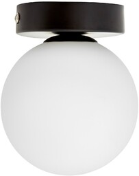 PLAFON LAMPA SUFITOWA NOWOCZESNA CZARNA BIAŁA KULA MARSIADA W1 LUMINA DECO