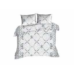 Darymex Pościel z kory 140x200 szara ornamenty kokardki 1056N Koralove