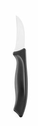 Nóż do obierania zakrzywiony 170 mm - HENDI, czarny uchwyt, niemiecka stal