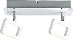 Paulmann 66639 Spot Frame 2x4,5W biały mat/chrom 230V metal 66639 oprawa sufitowa lampa LED lampa sufitowa reflektor sufitowy