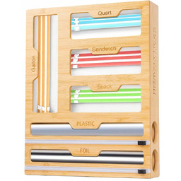 Organizer do Szuflady Kuchennej Dyspenser Dozownik Folii Torebek Obcinaczem