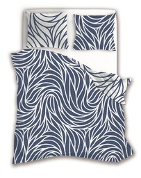 Faro Pościel z mikrofibry 220x200 Harmony 1 geometria niebieska biała