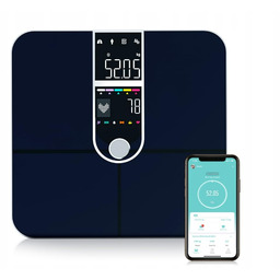 Inteligentna Waga Łazienkowa Bmi/woda/mięśnie/tłuszcz Tętno Aplikacja LCD