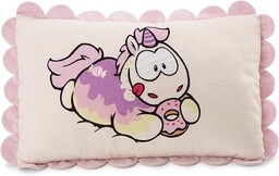 NICI Poduszka jednorożec Sweety Rainbow, puszysta poduszka przytulanka dla chłopców, dziewczynek, niemowląt i miłośników pluszaków, idealna do domu, przedszkola lub w podróży, 43 x 25 cm  61917