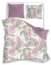 Pościel z satyny bawełnianej z nadrukiem w kwiaty PEP-57