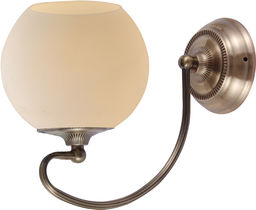 Candellux ORBIT 21-69344 kinkiet lampa ścienna patynowa miedź szklany klosz 1X60W E27 13cm
