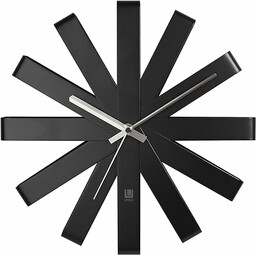 Umbra Zegar Ścienny, Czarny, 30.5 x 30.5 x 5.7 cm