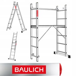 Rusztowanie aluminiowe 2x6 podest roboczy składany drabina 3w1 Baulich