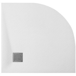 Besco Brodzik półokrągły Vexo biały 90 cm x 90 cm akryl SMC BV-90-90-P