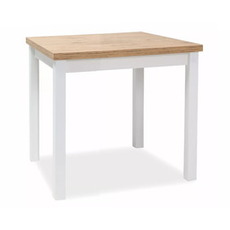 Stół kuchenny Adam dąb/biały 90x65 do kuchni jadalni prostokątny Signal