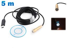Kamera Endoskopowa Inspekcyjna USB (pod komputer) + Przewód 5m. + Podświetlenie 4-Led i akcesoria.