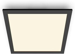 PHILIPS Panel LED, kwadratowy, oświetlenie sufitowe, przełącznik sceny, możliwość ściemniania, 2700 K, 12 W, ciepła biel - czarny, do oświetlenia wnętrz, salonu i sypialni