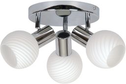 Candellux TURNO 98-10940 plafon lampa sufitowa chrom szklany klosz 3X40W E14 36cm