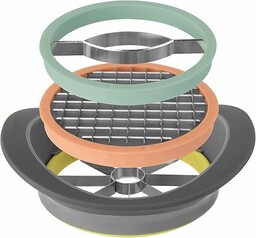 BergHoff Leo 3950020 zestaw do krojenia warzyw i warzyw, w zestawie z wkładką tnącą do mango, jabłek, ziemniaków, krajalnicy do jabłek