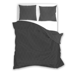 Faro Pościel z mikrofibry 160x200 geometria grafitowa 006 XV25