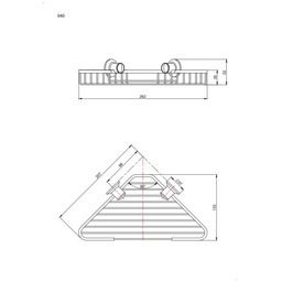 Mydelniczka "T" duża ANDEX Classic 040BC biała/chrom