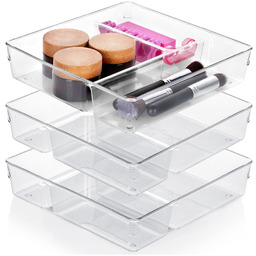 Organizer do szuflady z przegródkami 23x23x5,5 cm 3 szt.