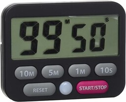 TFA Dostmann Cyfrowy timer i stoper, tworzywo sztuczne, czarny, 9 x 2 x 9 cm