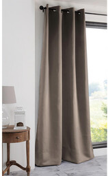 Stof Zasłona zaciemniająca blackout NOTTE lniany 135 x 250 cm zestaw 2 szt.