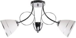 Candellux ELOTTE 32-78667 plafon lampa sufitowa biała szklany klosz 2X40W E27 58 cm