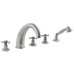 Sapho ANTEA pięcioelementowa bateria na brzeg wanny nikiel szczotkowany 3318