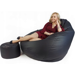 Pufa Fotel F3 130/100 Czarny pufy piłka