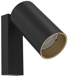 Reflektor MONO KINKIET wys. 19,5cm GU10 czarny/złoty 7764