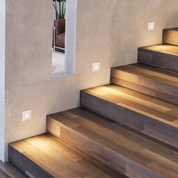 Molto Luce Oprawa wpuszczana LED Wall 68R SQ, biały, aluminium, CCT 68R, możliwość ściemniania, biały / opal, przedpokój, aluminium, nowoczesny