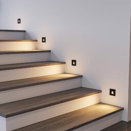 Molto Luce Oprawa wpuszczana LED Wall 68R SQ, czarny, aluminium, CCT 68R, możliwość ściemniania, czarny, przedpokój, aluminium, nowoczesny