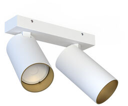 Reflektor sufitowy natynkowy MONO II WHITE GOLD szer. 20cm 2xGU10 biały/złoty 7774