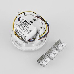 Molto Luce oprawa wpuszczana LED Wall 68 R SIna RD, biały, aluminium, CCT 68R, możliwość ściemniania, biały / opal, przedpokój, aluminium, nowoczesny