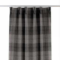 Zasłona na haczykach flex podwójnych, krata szaro-grafitowa, Edinburgh