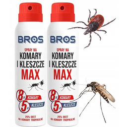 BROS - spray na komary i kleszcze MAX 90ml - 2 szt.