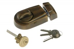 Zamek wierzchni Gerda ZG 100 mosiądz antyczny, 3 klucze nacinane