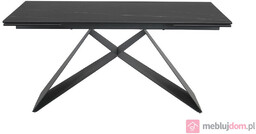 Stół WESTIN CERAMIC Signal 90x160-240, Sahara noir + czarny mat