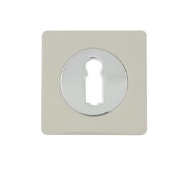 ROZETA KWADRATOWA POD KLUCZ QUADRO NIKIEL/CHROM