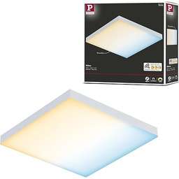 Paulmann 79824 LED Panel Velora czworokątny w kompl. ściemniana lampa sufitowa 1x8,5 W biała matowa panel oświetleniowy metal lampa sufitowa 2700 K