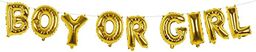Boland 53255 - girlanda balonowa Boy lub dziewczyna, długość 4 metry, złota, narodziny, baby shower, dekoracja wisząca, dekoracja