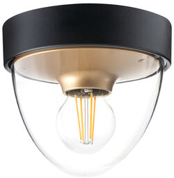 Plafon NOOK wys. 15cm E27 IP44 czarny/złoty 7976