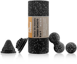 Zestaw wałków do masażu 5w1 Roller Piłka Duoball Stożek Jeżyk Majestic Sport